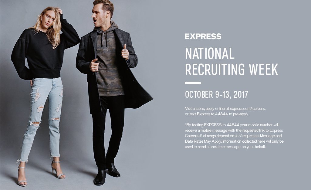 MichelleRobine3's tweet photo. EXPRESS @TacomaMall is HIRING associates that love fashion! Apply today @expresscareers #retail #jobs #seasonal https://t.co/yvCttDxIH4