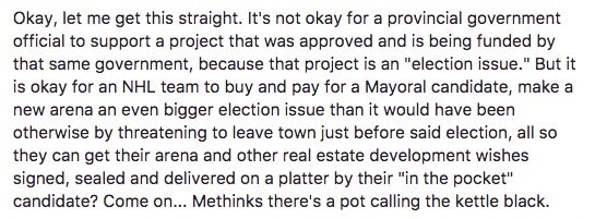 RoubaixRunner's tweet photo. #CalgaryFlames and anti-#GreenLineYYC working hard to rig #yycelection and divert attention? #VotePurple! https://t.co/uub9sayN26 https://t.co/QOMV0pp6aA
