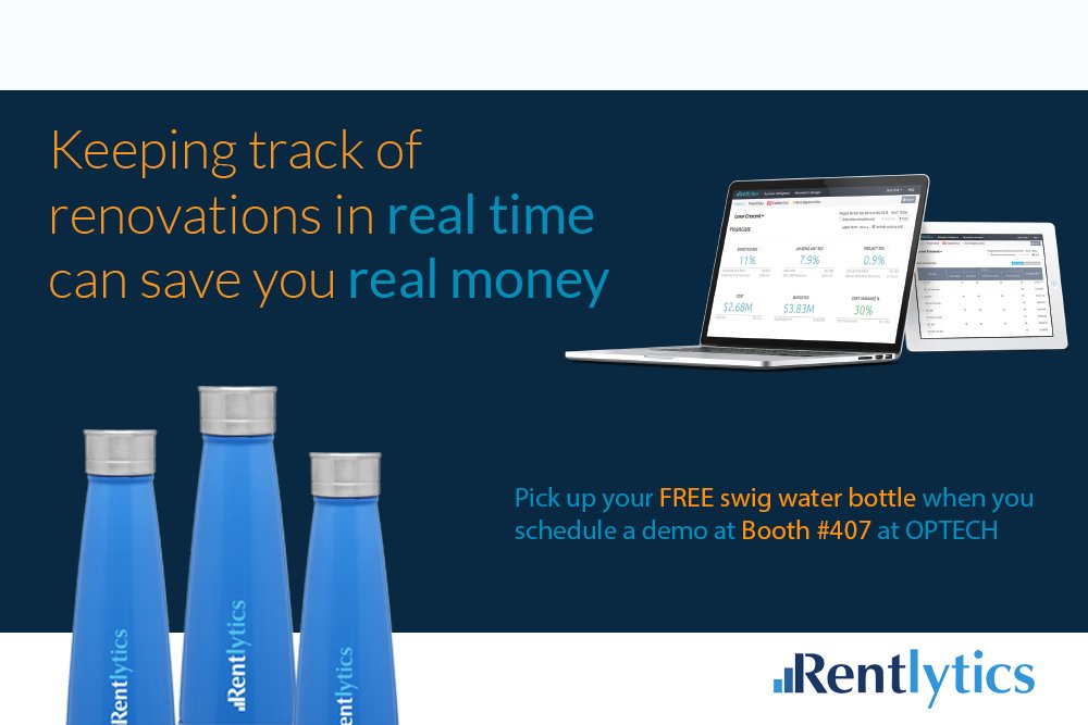 Headed to NMHC OPTECH? Schedule time with the Rentlytics multifamily thought leaders and grab your SWIG water bottle ow.ly/PHas30fKCye