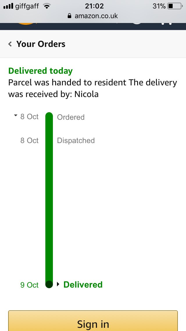 Noozler's tweet photo. @AmazonHelp seriously not impressed with lying courier. The parcel dumped on my doorstep. They didn’t even knock. Claimed I signed for it! https://t.co/MO3T6Wdz8u