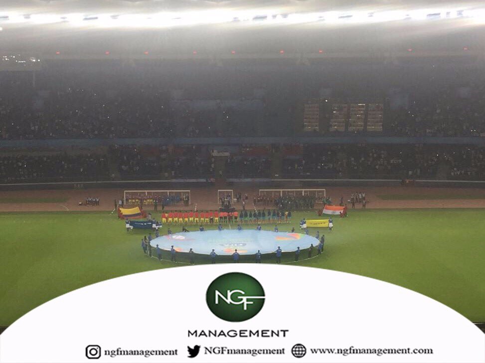 NGFmanagement's tweet photo. 🏆#FIFAU17WCIndia
⚽️ 🇮🇳 India:1 - 🇨🇴 Colombia:2
📅09.10.2017 ⏱17:30
🏟New Delhi Nehru Stadium
#NGFscouting #scouting #live #NGFhindistanda https://t.co/QZl3bdCzbV