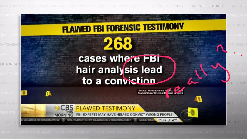 ali_and_coffee's tweet photo. @LastWeekTonight Flawed reporting of flawed forensic testimony... 😯 https://t.co/gps5UuQAEY
