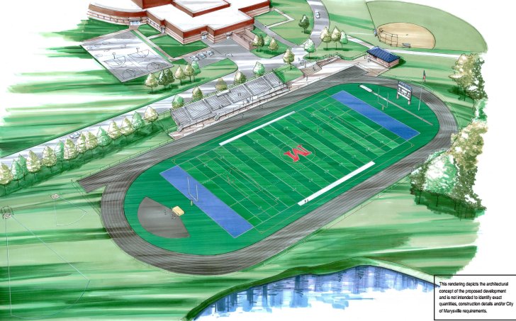 MonarchStadium's tweet photo. What is the new football and track stadium at Bunsold Middle school going to look like? Glad you asked! #PTBM https://t.co/PKJcxfJklG
