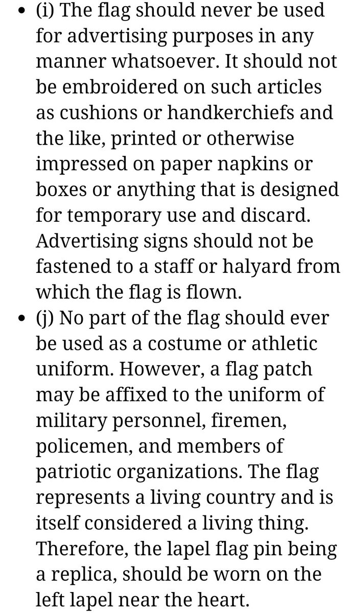 cedarann's tweet photo. @ChritaWrites @GMA @VP Thank goodness others understand how they disregard the code of the flag. https://t.co/d17dRR50vq