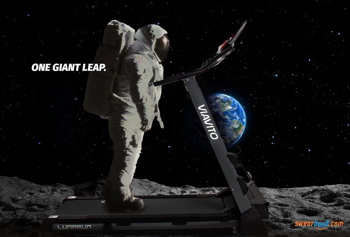 SweatbandActive's tweet photo. One small step for man. One giant leap for #Treadmills. Introducing the #Viavito #LUNARUN - on sale for £499 here: https://t.co/P5KrAtqZxo https://t.co/5cQuoDnPfy