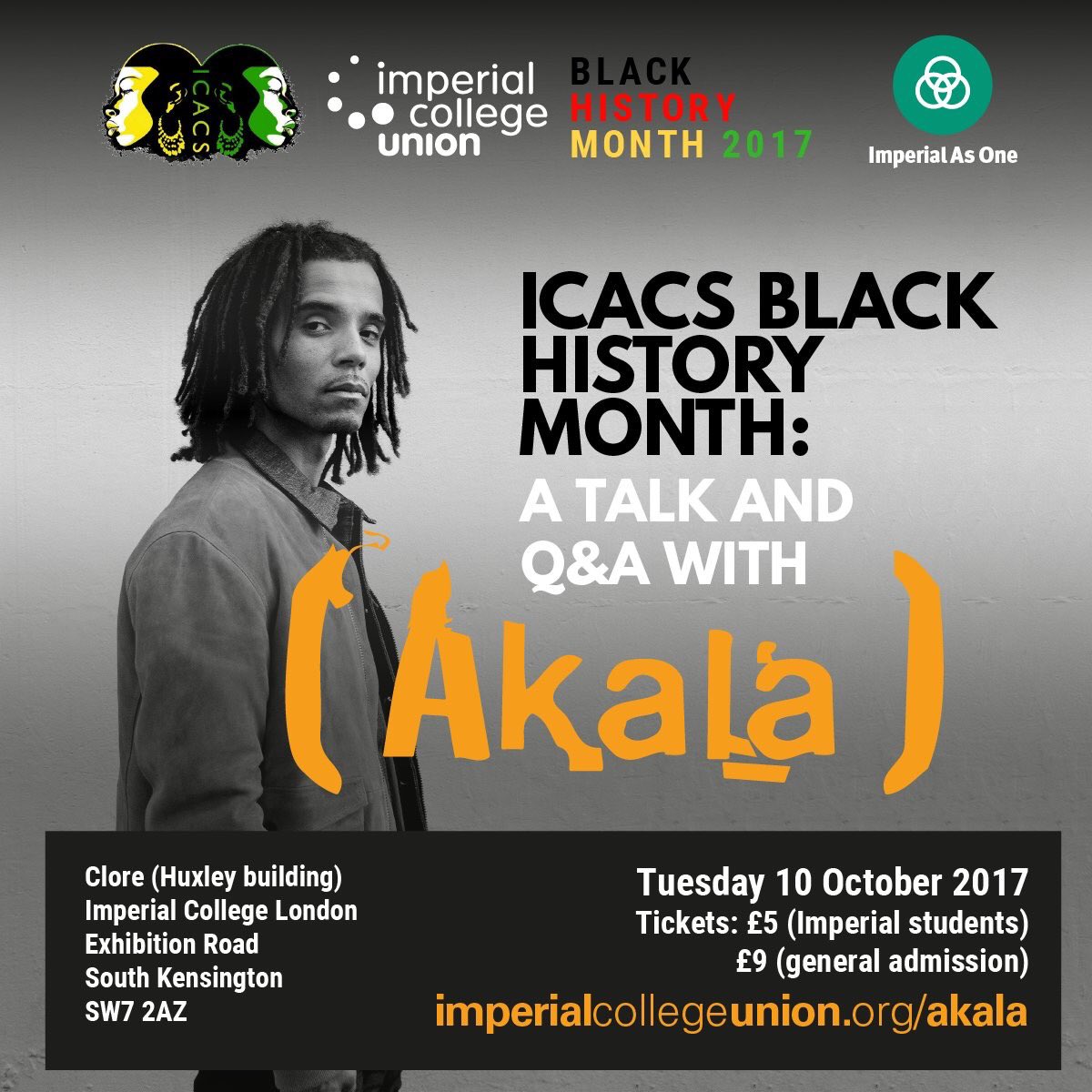 ic_acs's tweet photo. ***THE LOCATION HAS BEEN CHANGED TO THE CLORE LECTURE THEATRE IN THE HUXLEY BUILDING (no.13 on the campus map)*** https://t.co/mXZvJS2hUu