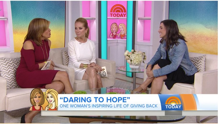 jderekbell's tweet photo. Move over Katie Lee and Hoda. What a fun interview with Katie Davis Majors-author of Daring to Hope. https://t.co/WpemBBPASd