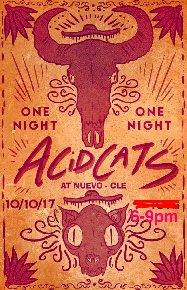 AkronAcidCats's tweet photo. Tomorrow night we're at @NuevoModMex in CLEVELAND!!

Come boogie folks! https://t.co/YD0Uk2f4Pi