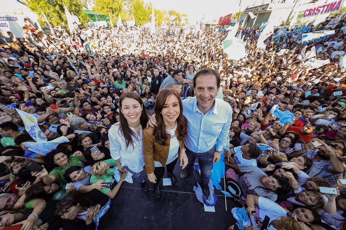 argconcristina's tweet photo. “El 22 de octubre vamos a poner en las urnas la unidad ciudadana para decir que no estamos de acuerdo con todo esto”. #CristinaEnEscobar https://t.co/tPj53HHr4J