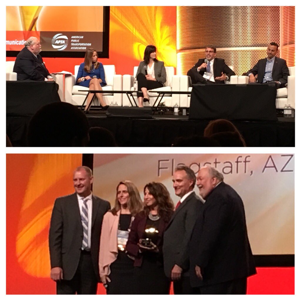 swtanation's tweet photo. #SWTANation Strong!  Congrats @FLGMountainLine and @RideRTD on being an #AdWheel Grand Award winner! #APTAExpo2017 https://t.co/03BZ2Z9rON