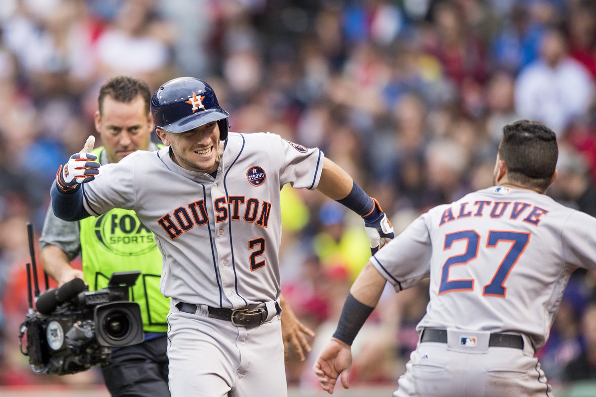 BleacherReport's tweet photo. To the ALCS! #EarnHistory 

Astros eliminate Red Sox with 5-4 comeback win https://t.co/h4S3pksxnB