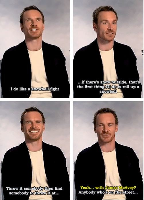 beatles_fass's tweet photo. NEW #MichaelFassbender: king of the snow fights 😂☃️ (#macbender is everywhere) #Interview #TheSnowman
(Src: hotmessfassy) https://t.co/88PnTofDP9