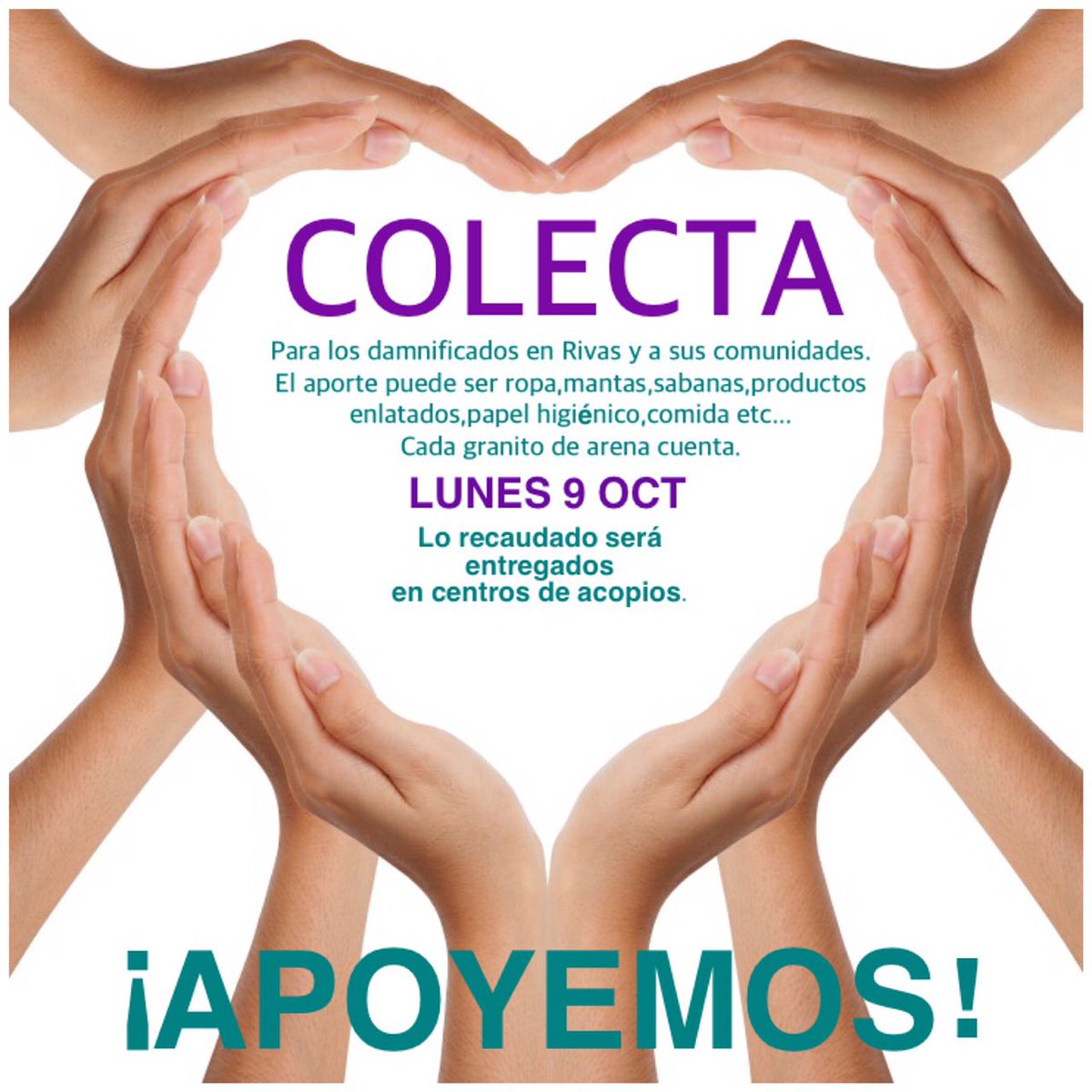 LiberarteN's tweet photo. Contamos con tu apoyo para ayudar a nuestros hermanos nicaragüenses afectados por las lluvias.

#liberarte #UnidosPorLosNuestros #Nicaragua https://t.co/yYcsrdSx7e