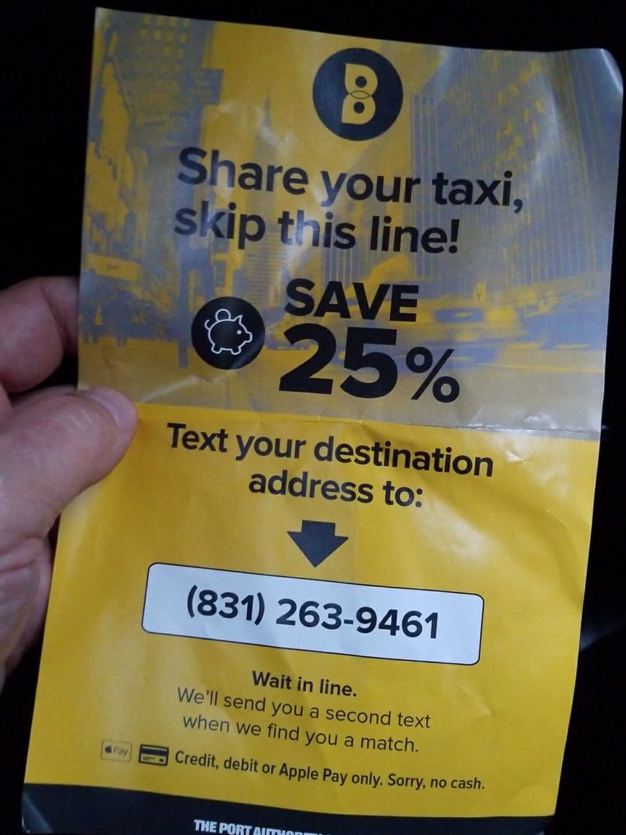 Tried <a href="/hiBandwagon/">Bandwagon</a> and skipped a 35 minute #taxi line at #LGA. Pretty slick service. #welldone #travel #convenience