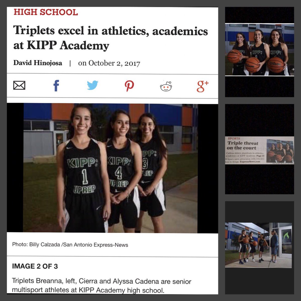 Alyssa,Breanna &amp; Cierra (Cadena Triplets) excelling in Academics and Athletics @ KIPP UPREP Academy!  Gunning 4 their 3rd state championship