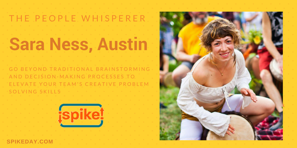 SpikeDaySD's tweet image. Go beyond traditional brainstorming and decision-making processes to elevate your team's creative problem-solving skills, with Sara Ness.