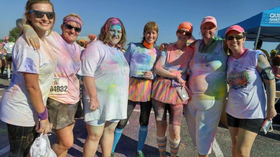 AlphaHomeSATX's tweet photo. Some of our staff participated in The Graffiti Run this weekend! 🌈 #graffitirun #alphahomesatx #fitness #funrun https://t.co/JavhZk4Ial