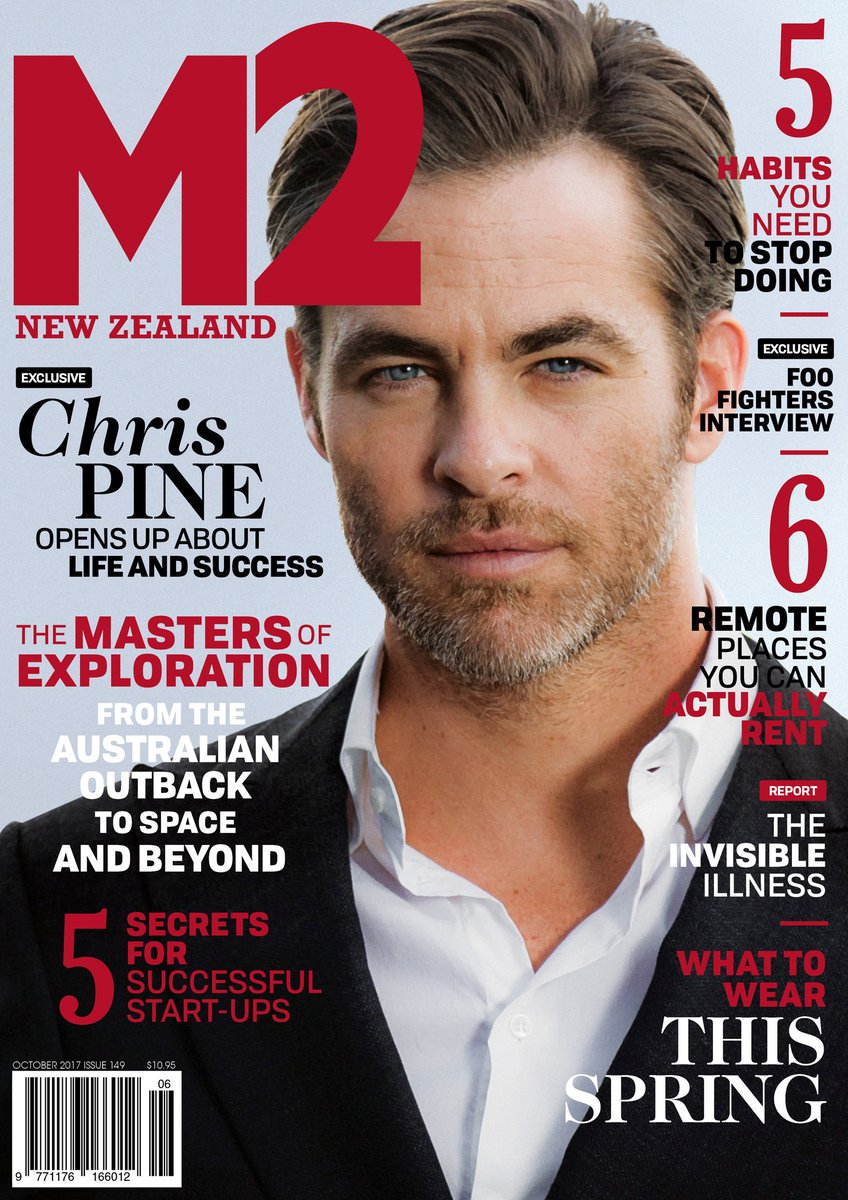 ChrisPineNetwrk's tweet photo. Chris is on cover of @M2magazineNZ in its October issue. 
https://t.co/KNH5NpxXto https://t.co/NCdJJn75na