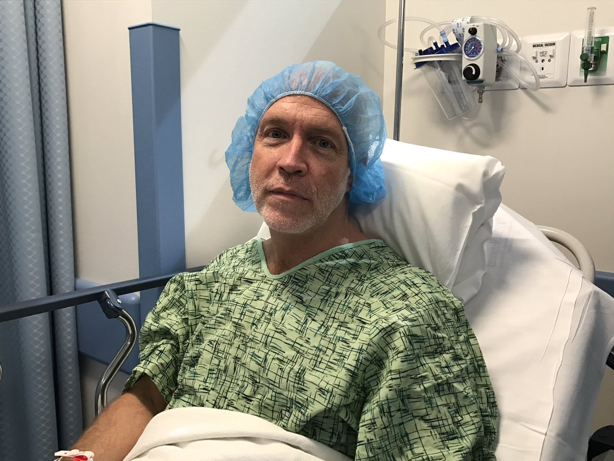 slavin_jonathan's tweet photo. So, this is what my husband looks like right before he gets #epidural injections. #sexy #bravelittletoaster #stupidspine #marriage #oldgay https://t.co/lWqq0nhWn5
