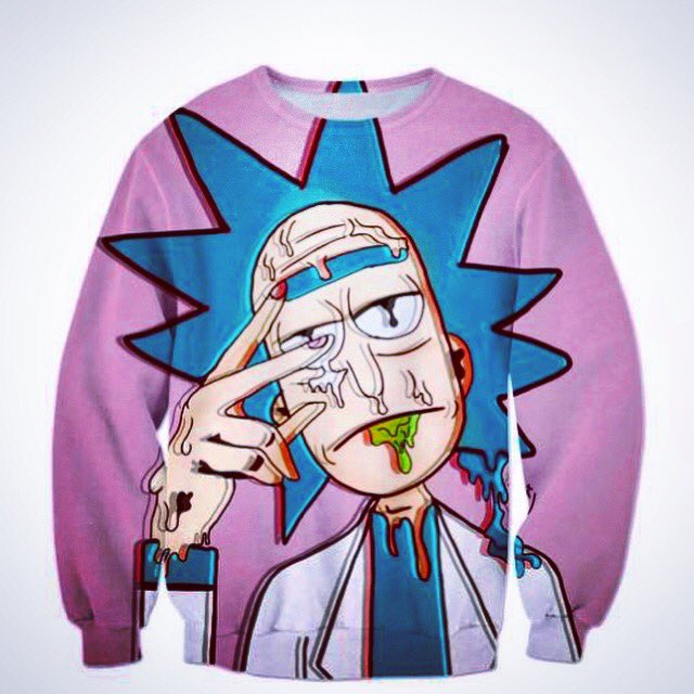 gudgamebro's tweet photo. Rick and Morty sweatshirt! 
Starting at 14.99!
https://t.co/XZGyRwH3uq #rickandmorty #szechuansauce #tinyrick #picklerick #mcdonalds https://t.co/UZkY8qsyDp