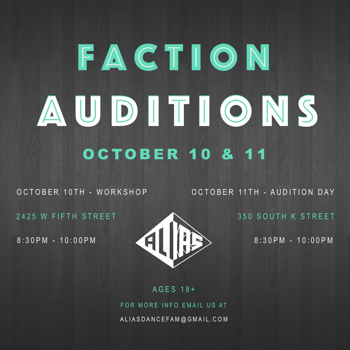 ByronBucao's tweet photo. @factiondanceco auditions will be held tomorrow and Wednesday from 8:30-10PM! Spread the word! https://t.co/3tZwLMERY5