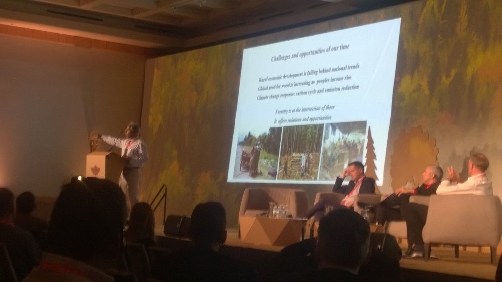 Forestry = intersection of rural development, global need for wood &amp; climate change. It offers solutions! #fscga2017