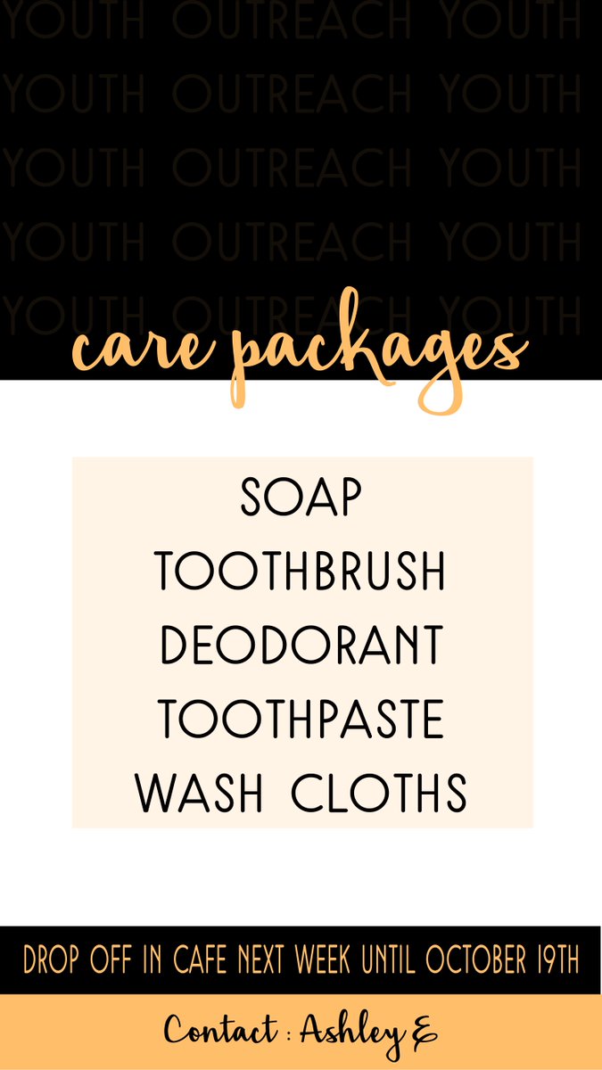 amplifyyouthac's tweet photo. Care package donations for Howard International continue this week so make sure to bring your items this Thursday! https://t.co/HT6aJPlLnq