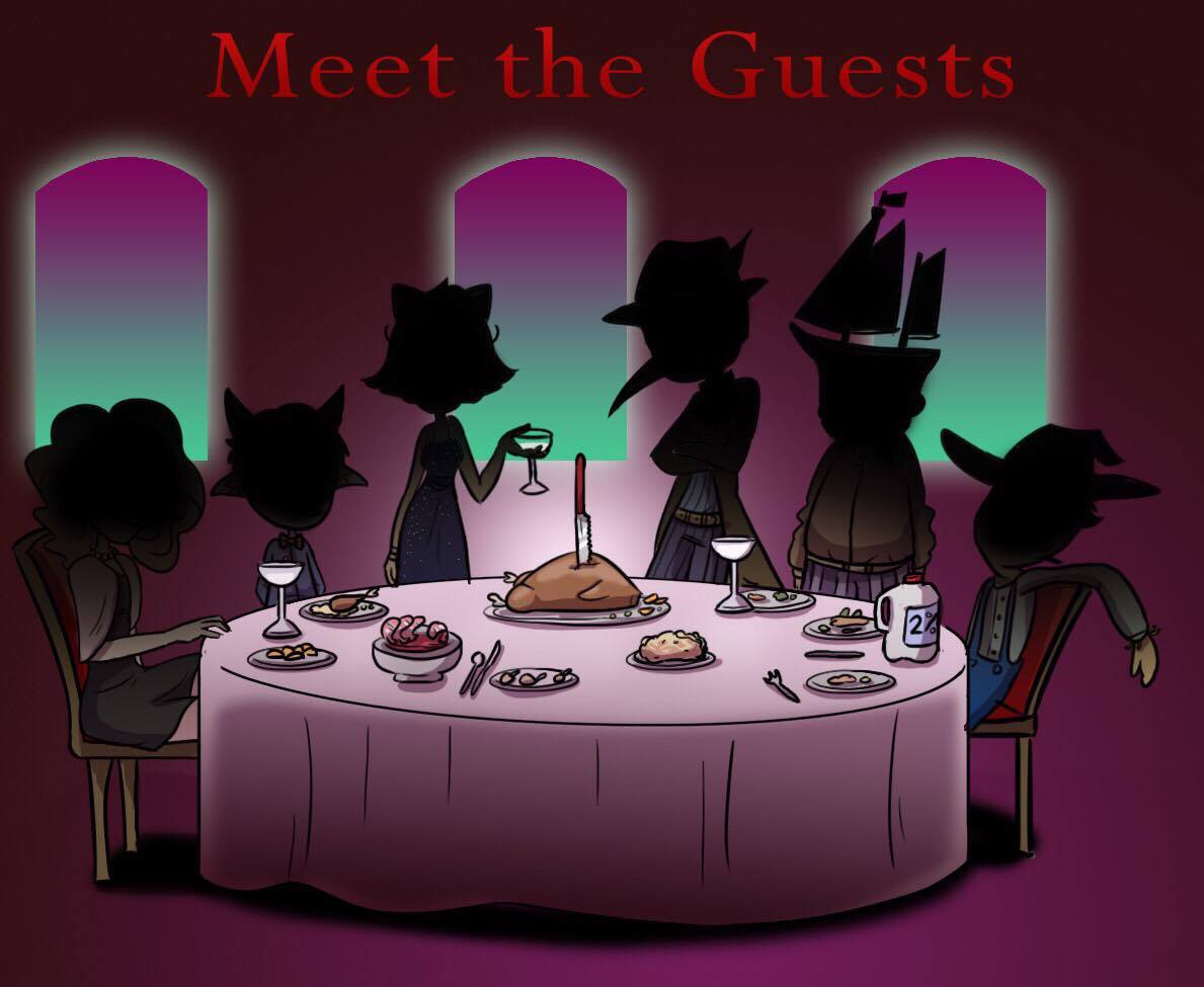 EndorasBoxGame's tweet photo. Spooky greetings friends, you're invited to a mysterious dinner party with our friends The Guests. #GameJolt #Indiedev #indiegame #Devlog https://t.co/wE1Fb4QrZT