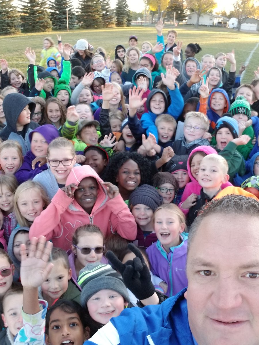 Great turnout for the first day of Miles With Mr. Anderson at Gussner Elementary!