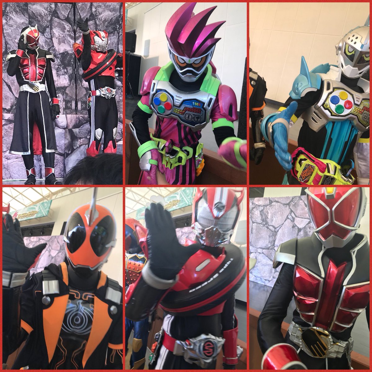 Wizard_sh83's tweet photo. 昨日は東武動物公園の仮面ライダーエグゼイドスペシャルショー参戦でした！
ショーは1回だけみて握手会は2回参加して、ウィザードと鎧武に覚えてるよ！みたいな反応されてもうたまらん♡♡

#東武動物公園
#仮面ライダーウィザード 
#エグゼイド #ブレイブ 
#電王 #鎧武 #ドライブ https://t.co/0GsNmCKuz2