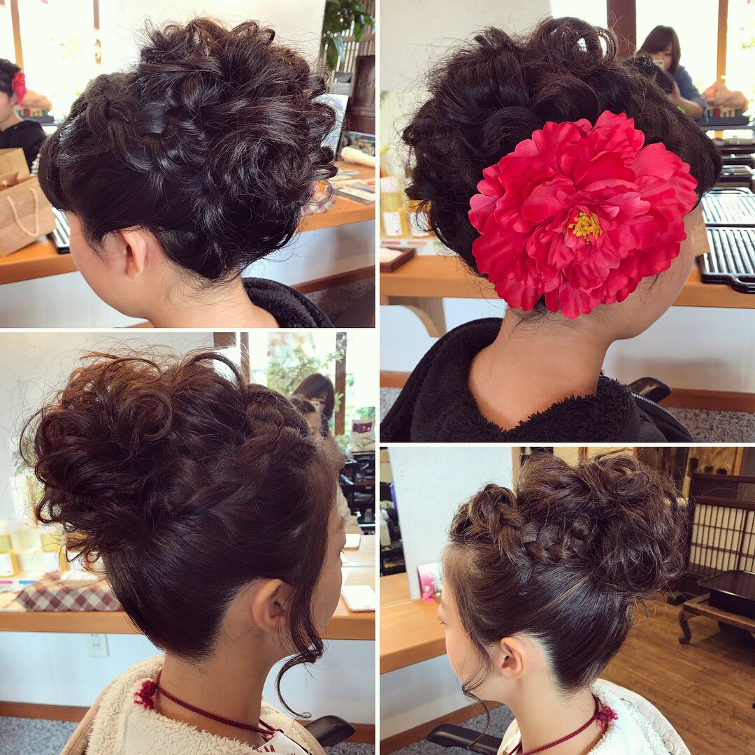 お祭りヘアー