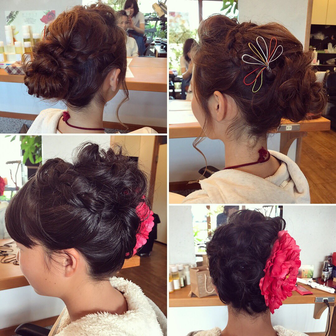 Kyoko On Twitter お祭りヘアー 鴻八幡宮例大祭 ヘアアレンジ