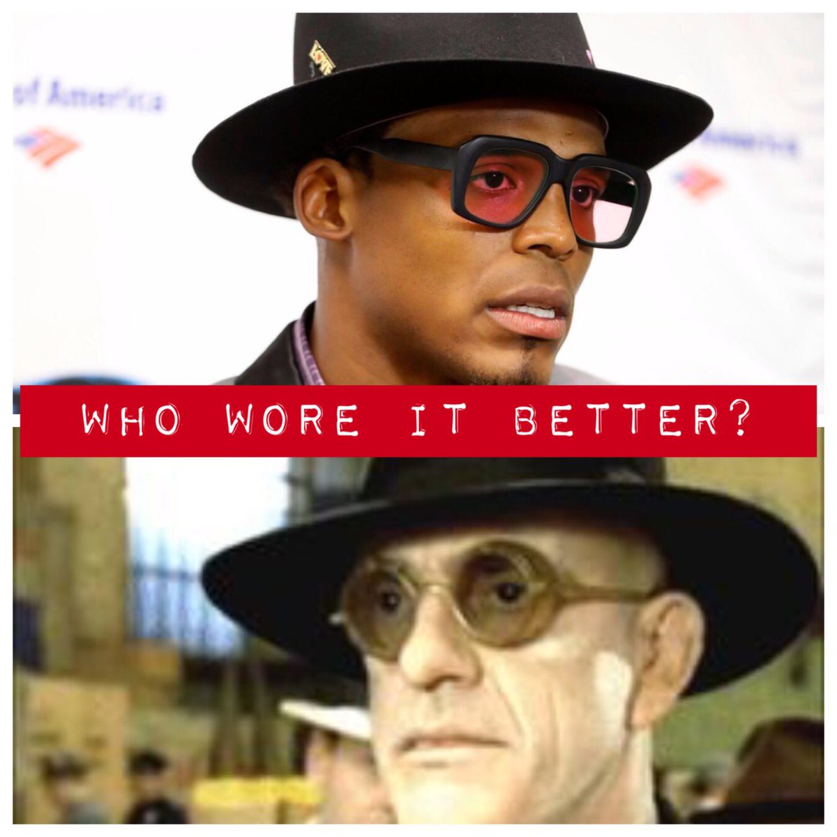 Who wore it better? Sorry Cam, I'm going with Judge Doom on this one!