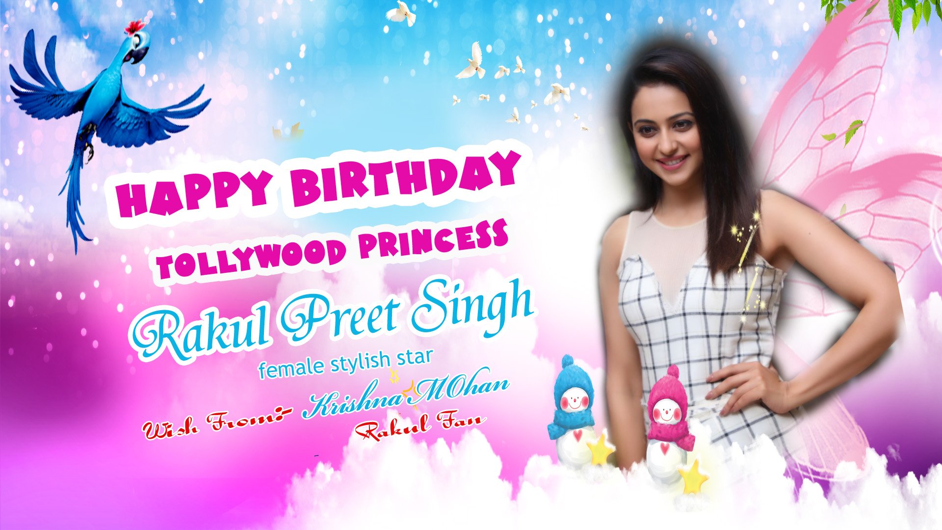  happy birthday princess charming rakul preet singh ji            