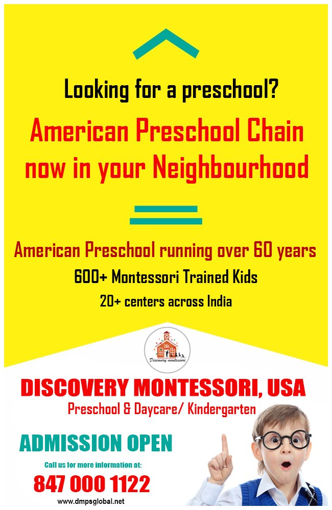 DmpsHeadoffice's tweet photo. #DMPS #Discovery #Montessori #Preschool USA, #American preschool chain in #India Avail new #Diwali #offers for Admissions call us 8470001122 https://t.co/1GFT0jXLoS