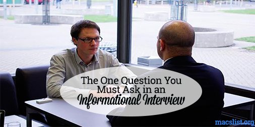 Mac_Prichard's tweet photo. Do you know the one question you MUST ask in an informational interview https://t.co/wtZsGiVMiQ https://t.co/zaUR2pxUct