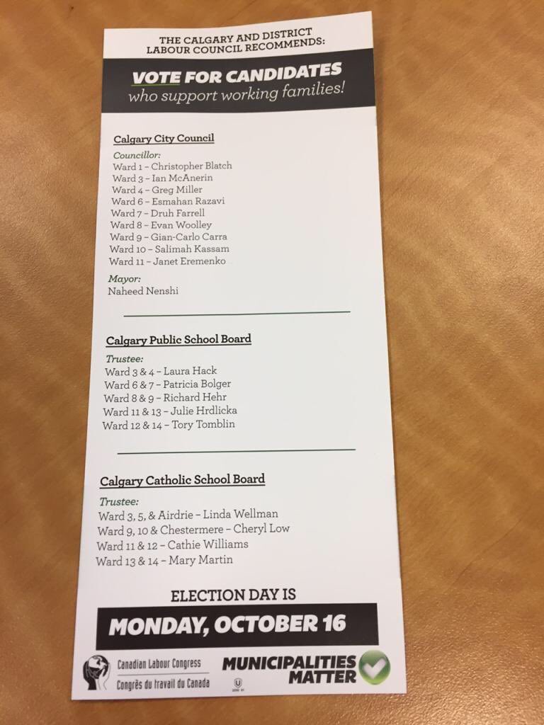 Haggisman57's tweet photo. Wondering who to vote for in #Calgary ? Might want to check this out and hope for change. #timeforchamge #yyc #yyccc https://t.co/mu0q8RWHnG