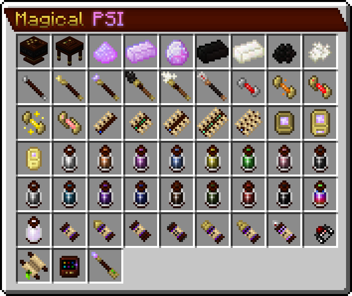 wiliv75's tweet image. Frame, Crux, Notch, Source and Varnish #magicalpsi #moddev #Minecraft