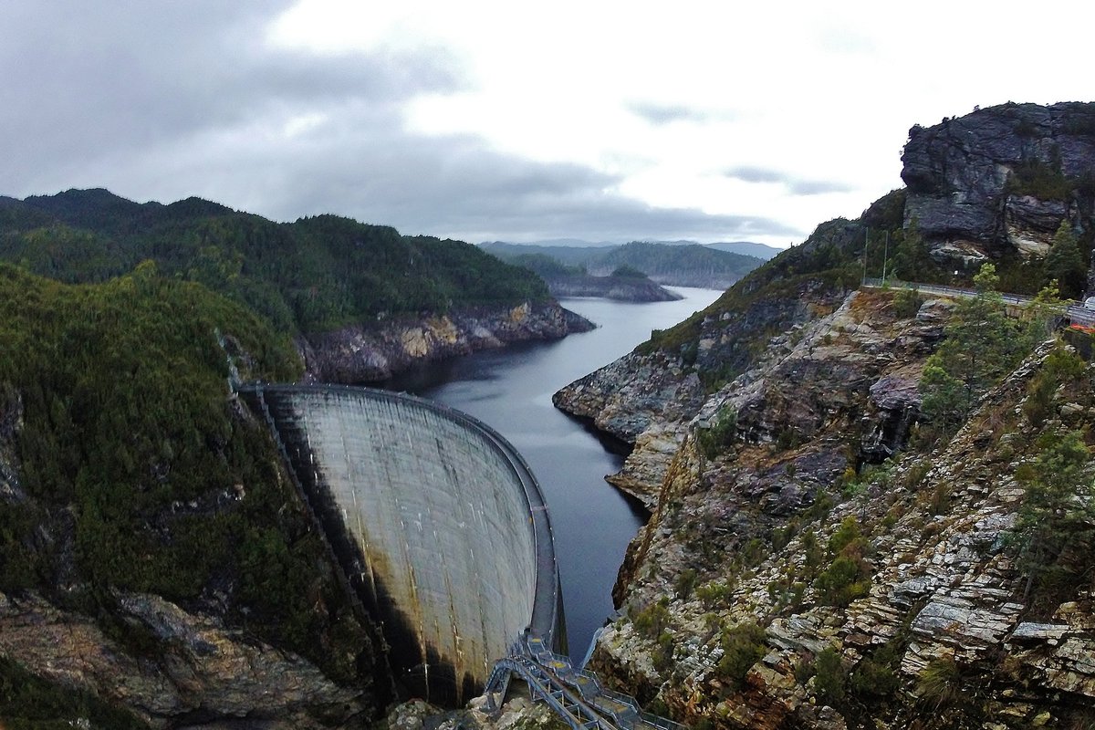 PaulTognoni's tweet photo. The Gordon dam at #Strathgordon #Tasmania It's a long drive in to this unique place #LakePeddar https://t.co/NeAAUon83L