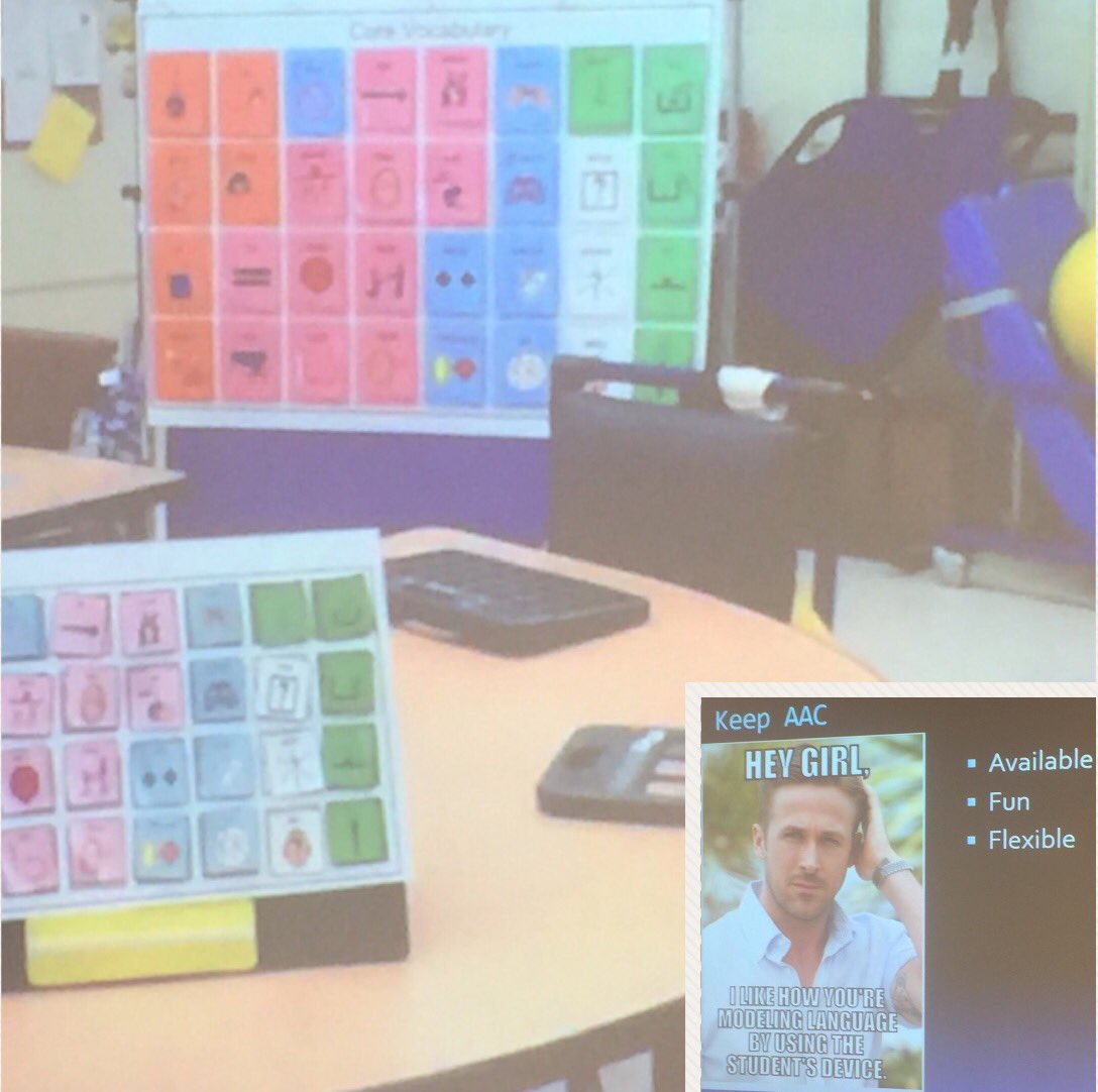BaganzBarbara's tweet photo. @lynn_jamesonLoved the low and high tech augmented communication training.Useful for many students. @MrsSutton_IMMS #castleberryisd #SPEDPD https://t.co/byn1RVCnkP