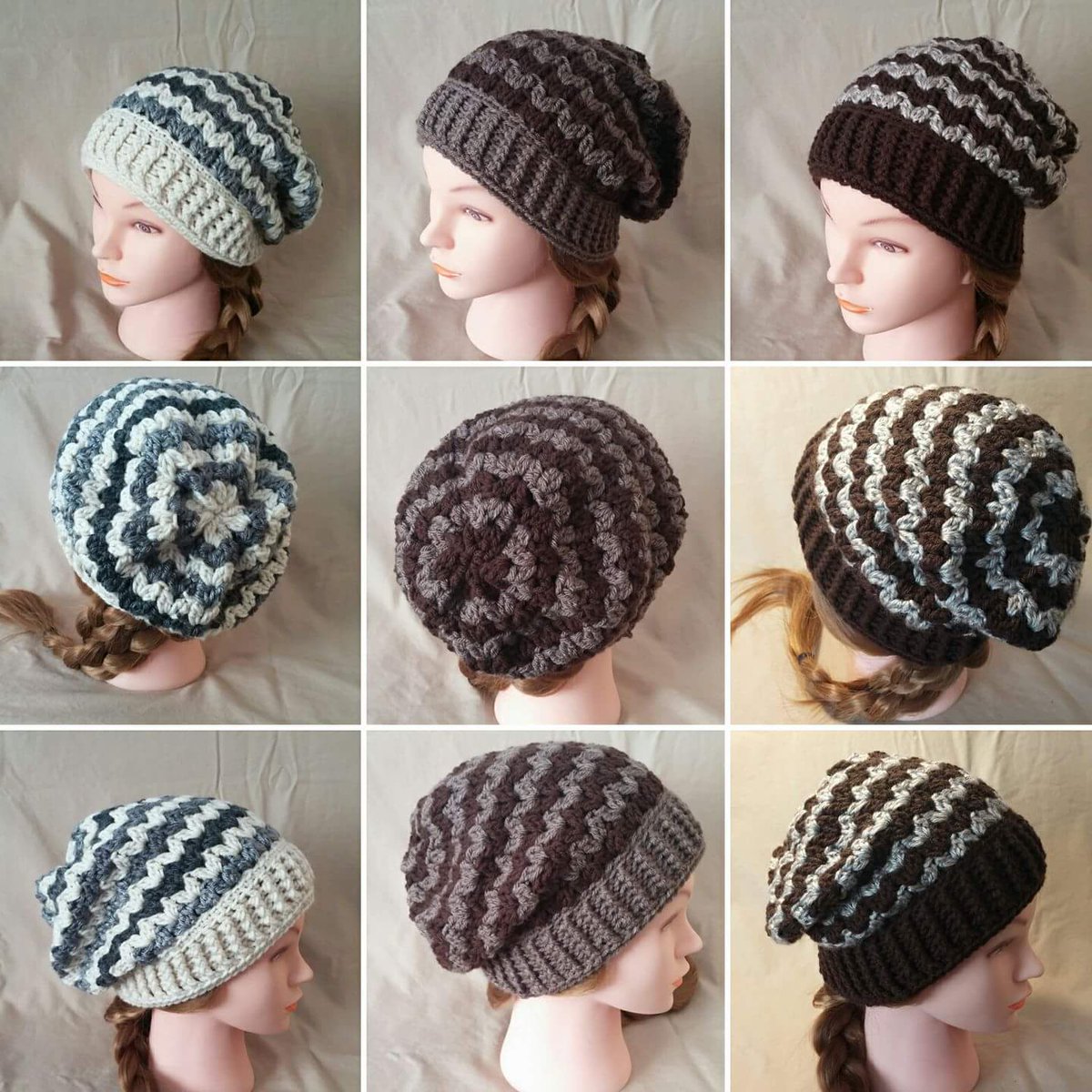 13kim31's tweet photo. Super cute #slouchybeanie made by ME! So much fun, I love to #crochet https://t.co/5noOd3CND8 https://t.co/a2Icw7FrPP