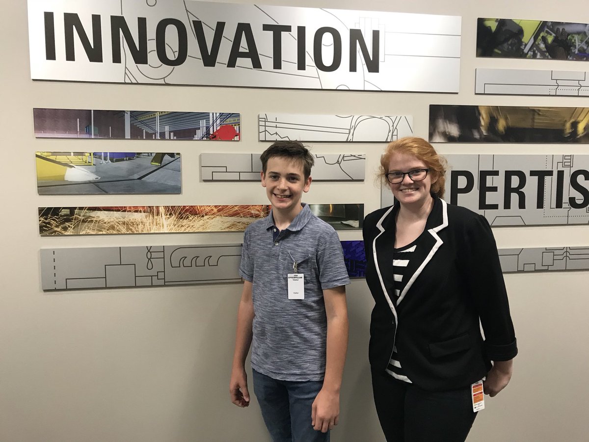 amber_heffner's tweet photo. Thank you @PeoriaPlayHouse &amp; @CaterpillarInc for an opportunity to #BeAnything! Learned so much about #3Dprinting at #Caterpillar #AMFactory https://t.co/xlTdv6tYDn