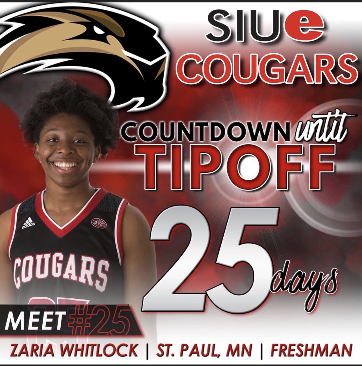SIUEWBB's tweet photo. I know you’re going to be dreaming about the day basketball is back... 25 days until you can catch us in action! #allin #SIUENation https://t.co/4BChfdjvP3