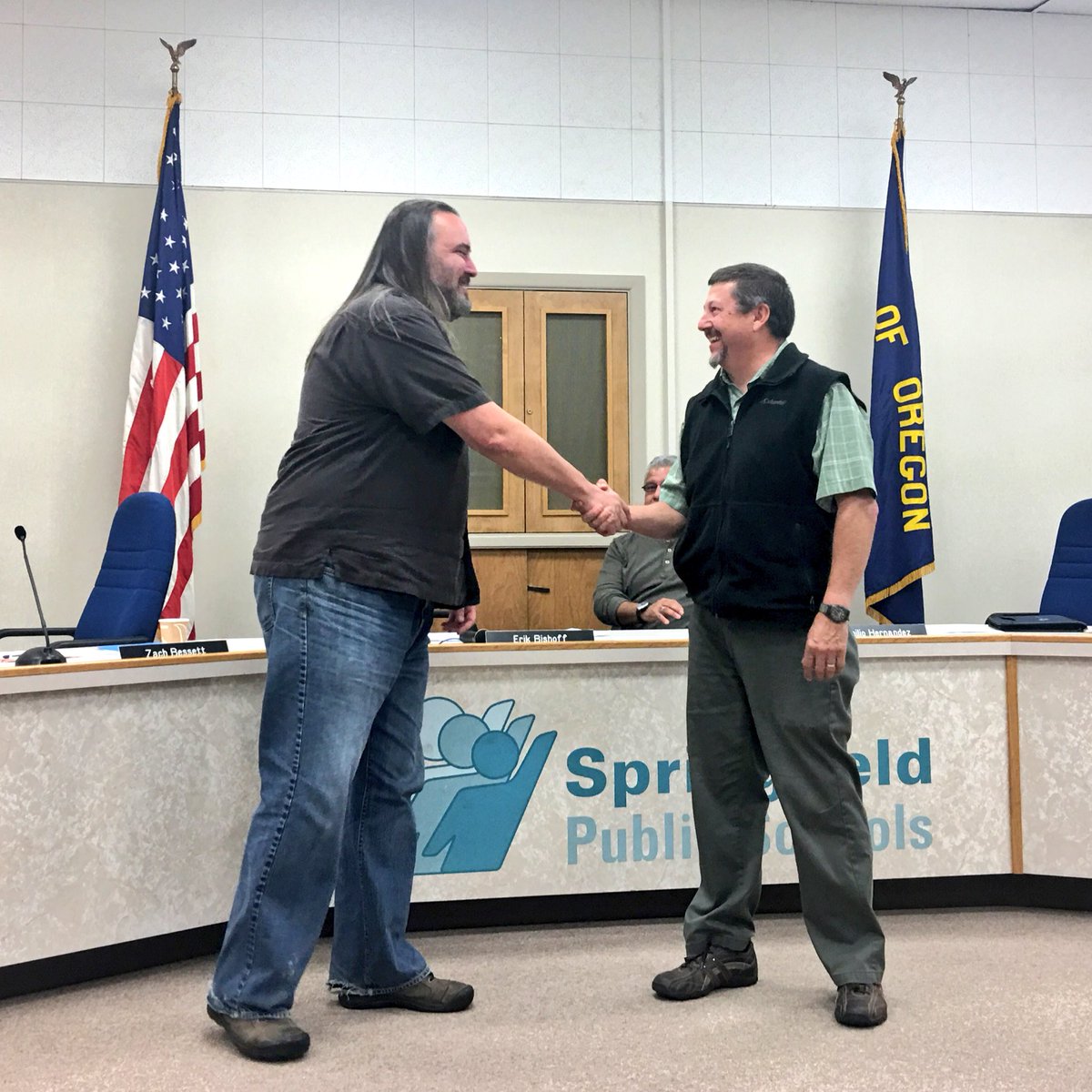 SpringfieldPS's tweet photo. Congratulations and Welcome to Tony Jobanek, who joins the Springfield School Board in position 4. https://t.co/uPJbaJh98X