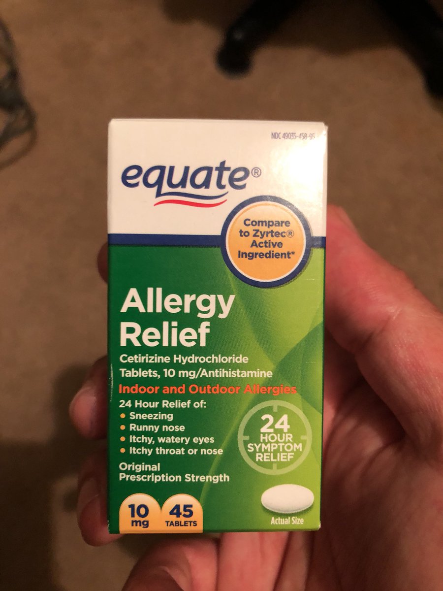 Austin_Samona's tweet photo. Zyrtec weather! 😷🤧... but equate will have to do. https://t.co/5dLMFJ5zBT