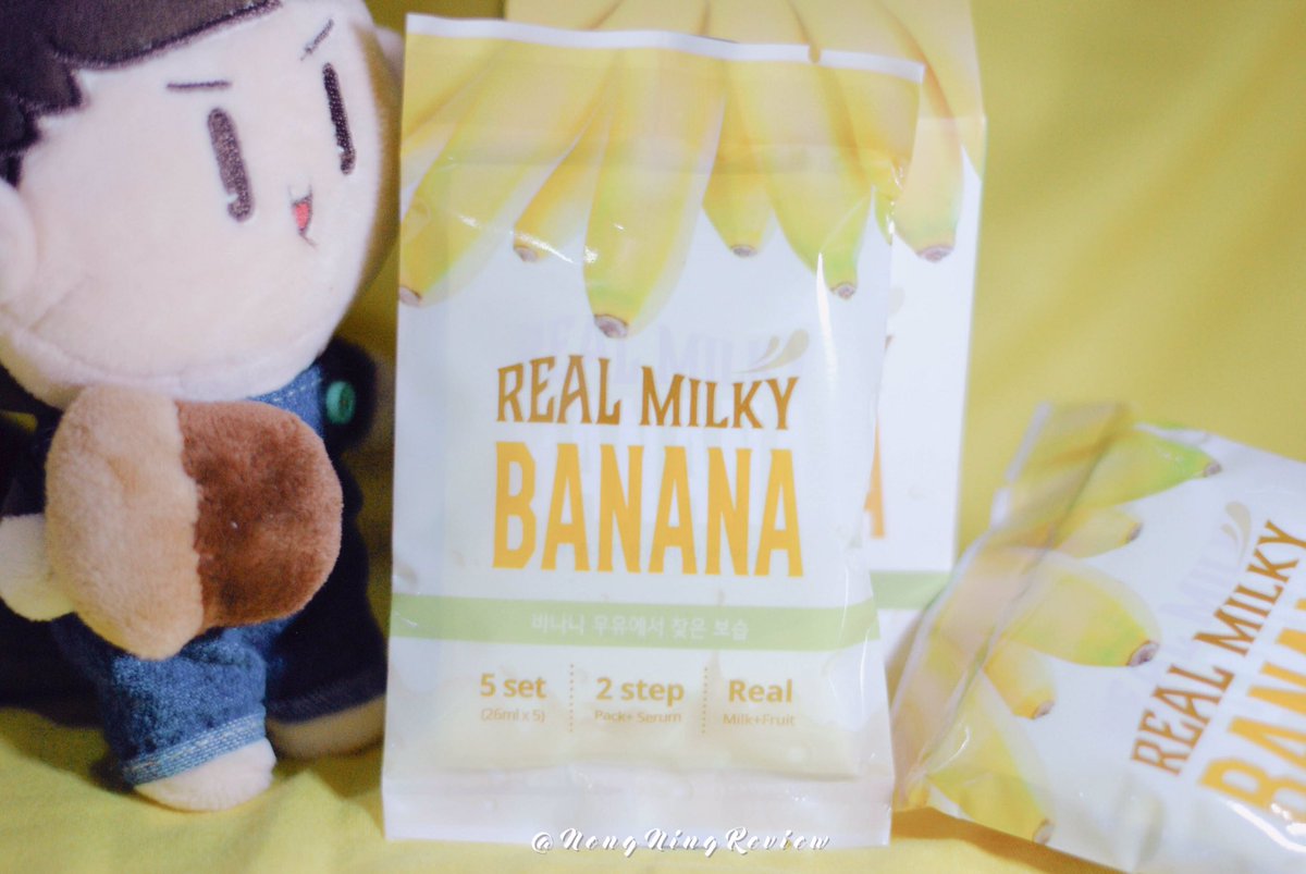 KN_Shappo's tweet photo. มาส์กหน้านมกลิ่นกล้วย🍌มีเซรั่มด้วยดีจริงๆใช้แล้วหลงรักเลยกลิ่นหอม หน้านุ๊มนุ่ม😍ชอบมากๆ #LOVLUV #ไว้รีวิวห้ามขายของโว้ยย #ใช้จริงรีวิวจริง https://t.co/r66wDA6Anj