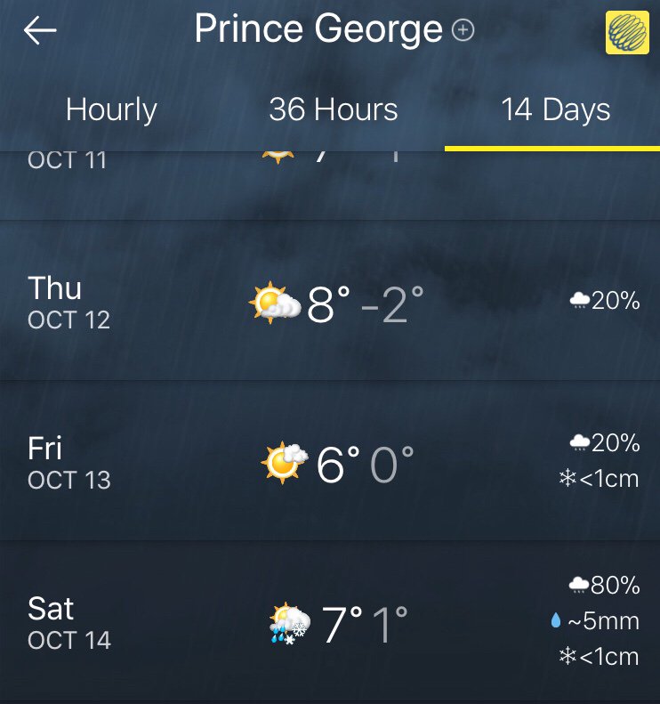 PGIceman2017's tweet photo. We can’t deny it, we’re excited to see a hint of SNOW in the forecast this week ❄️ #pgiceman #snow #takeonpg #winteriscoming https://t.co/TXLp4jwA3M