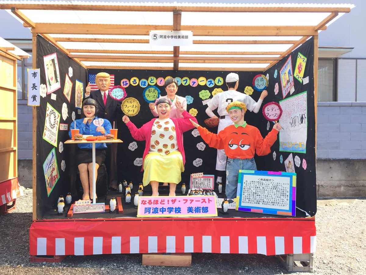 一般社団法人 阿波市観光協会 בטוויטר やねこじき 市長賞は 阿波中学校美術部 の作品でした やねこじき 阿波市 徳島県 美術部 市長賞 あわアワー 阿波市観光協会