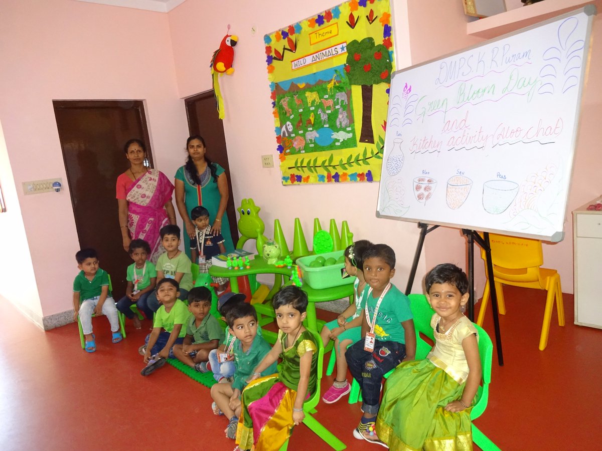 DMPSKRPuram's tweet photo. #DMPS #Discovery #Montessori #preschool American Preschool at K R Puram, #Karnataka Green Bloom Day https://t.co/crHjhCdRvT