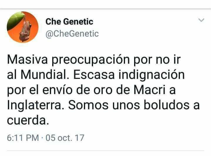 LTeresitaSilva's tweet photo. En 🇦🇷
#EL_MUNDIAL ↔️#RESERVASdelBancoCENTRAL 
#MACRI ↔️ #MULTIPROCESADO https://t.co/veo44wLnIv